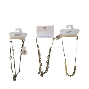 Set of 3 Loft and Loft Outlet necklaces. NWT.